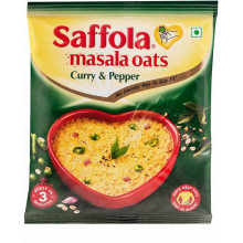Saffola Masala Oats - Tasty Evening Snack, Fibre Rich, Curry & Pepper, 38 g